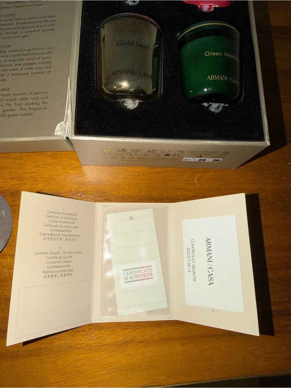 GIORGIO ARMANI / CASA - Pegasus Candle Set w/ Certificate